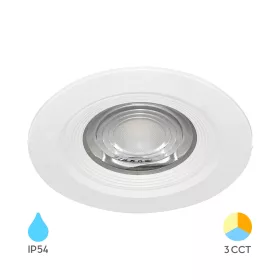 Braytron hófehér, kerek IP54 vízálló beépíthető LED spotlámpa fürdőszobába