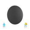 PALERMO modern, fekete, kerek, IP65 vízálló fali lámpa "halo" effektussal és CCT funkcióval