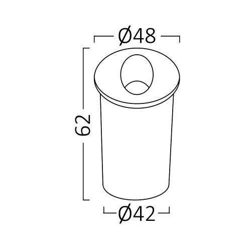 VECTOR modern, fekete, kerek, falon kívüli LED lépcsővilágító IP65 védelemmel
