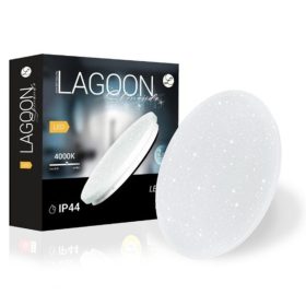 Lagoon mennyezeti LED lámpa csillogós búrával – 72W – Ø600 mm – elegáns dizájn