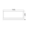 Braytron 120x30 cm-es LED panel állítható teljesítménnyel és színnel, fehér kerettel