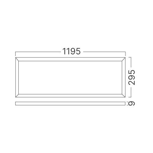 Braytron 120x30 cm-es LED panel állítható teljesítménnyel és színnel, fehér kerettel