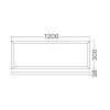 Falon kívüli készre szerelt Braytron 120x60 cm LED panel beépített kerettel és IP40 bogármentes védelemmel