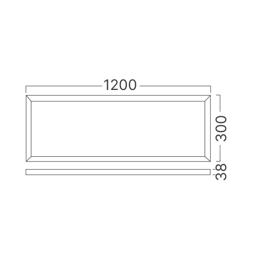 Falon kívüli készre szerelt Braytron 120x60 cm LED panel beépített kerettel és IP40 bogármentes védelemmel