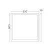 Falon kívüli készre szerelt Braytron 60x60 cm LED panel beépített kerettel és IP40 bogármentes védelemmel