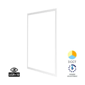Braytron 60x60 cm-es LED panel állítható teljesítménnyel és színnel, fehér kerettel