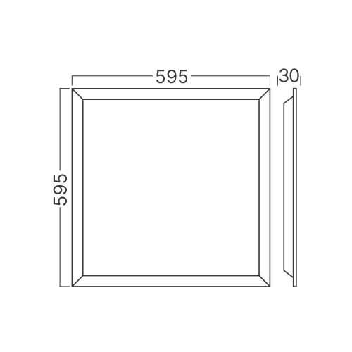 Braytron 60x60 cm-es LED panel állítható teljesítménnyel és színnel, fehér kerettel