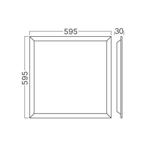 Braytron 60x60 cm-es LED panel állítható teljesítménnyel és színnel, fehér kerettel