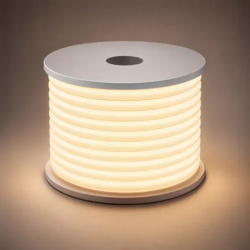 Braytron BS02-00021 EcoLine D14 220V-os körkeresztmetszetű kültéri IP65 vízálló LED fénykábel 360 fokos természetes fehér fénnyel
