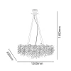 Luxus függő kristály csillár Ø120cm 12xG9