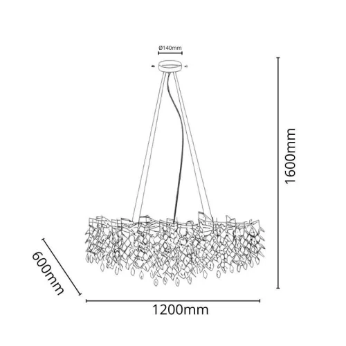 Luxus függő kristály csillár Ø120cm 12xG9