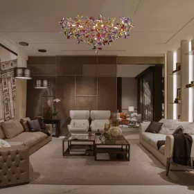 Luxury FLOW mennyezeti kristály csillár Ø80cm 12xG9