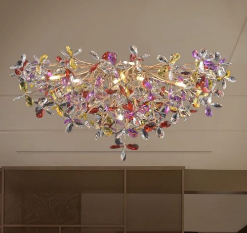 Luxury FLOW mennyezeti kristály csillár Ø80cm 12xG9