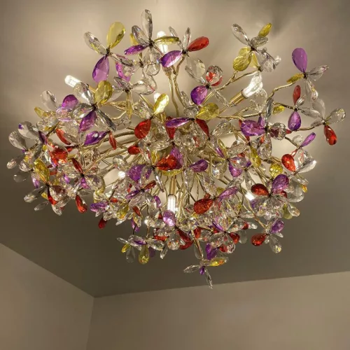 Luxury FLOW mennyezeti kristály csillár Ø80cm 12xG9