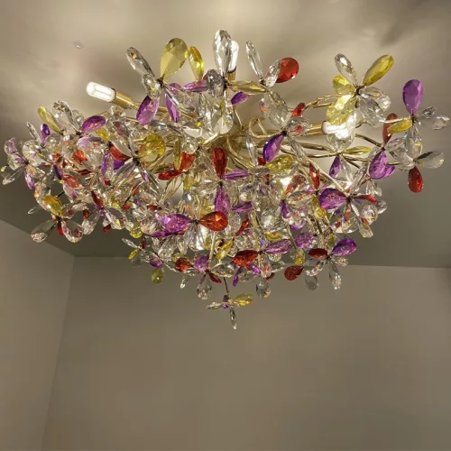 Luxury FLOW mennyezeti kristály csillár Ø80cm 12xG9