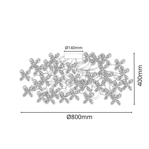 Luxury FLOW mennyezeti kristály csillár Ø80cm 12xG9