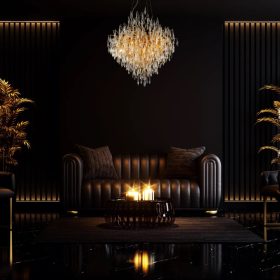 Luxury mennyezeti függő kristály csillár Ø80cm 12xG9