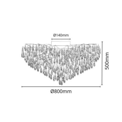 Luxury mennyezeti kristály csillár Ø80cm 12xG9