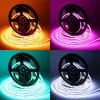 12V-os Prémium RGB színváltós COB LED szalag folyamatos, pöttymentes fénnyel