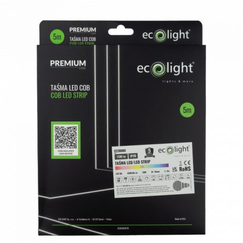 12V-os Prémium RGB színváltós COB LED szalag folyamatos, pöttymentes fénnyel