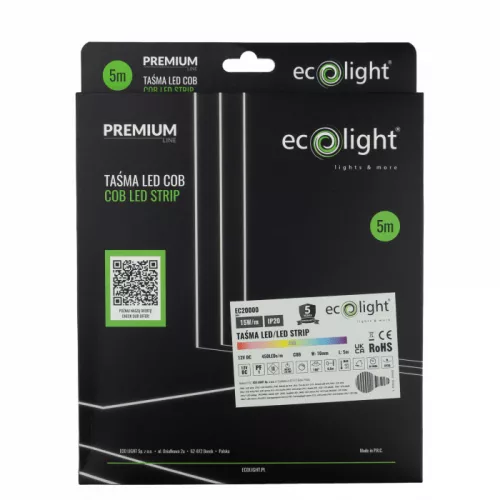 12V-os Prémium RGB színváltós COB LED szalag folyamatos, pöttymentes fénnyel