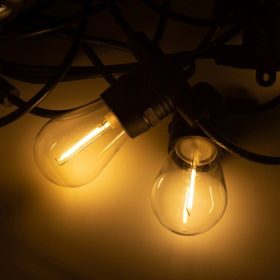 Napelemes izzósor 10 méter, 10xE27 foglalat+10db LED izzó