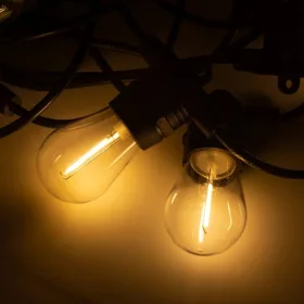 Napelemes izzósor 10 méter, 10xE27 foglalat+10db LED izzó
