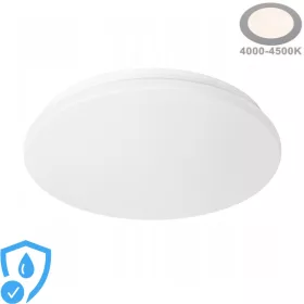 12W-os, IP44 vízálló LED plafonlámpa természetes fehér fénnyel fürdőszobába