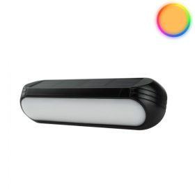   RGBW napelemes fali lámpa 16x4,9cm 600mAh beépített akkumulátorral