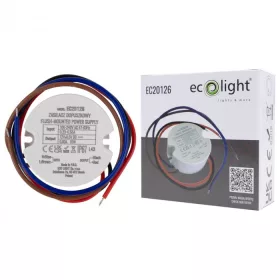 Kerek, 10W-os, IP67 vízálló LED tápegység, 60-as szerelvénydobozba építhető kivitelben