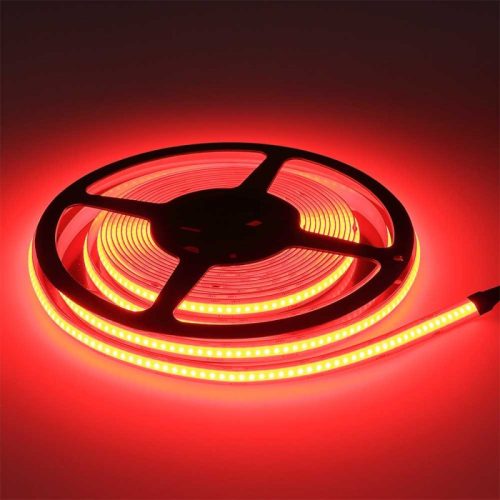 12V-os RGB színváltós COB LED szalag pöttymentes, egybefüggő fénnyel