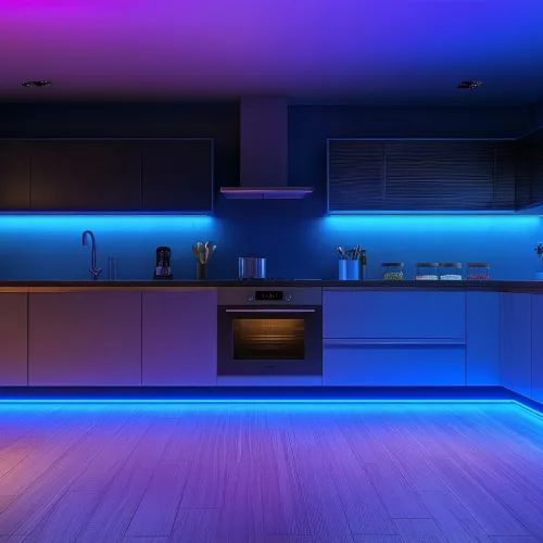 Kék COB LED szalag 12V 9W/m 480LED/m IP20