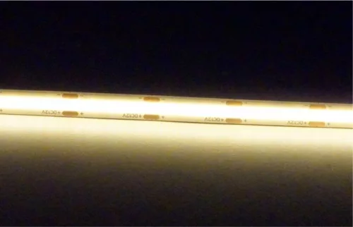Sárga COB LED szalag 12V 9W/m 480LED/m IP20