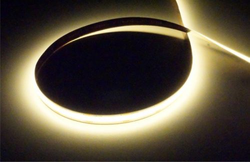 Sárga COB LED szalag 12V 9W/m 480LED/m IP20