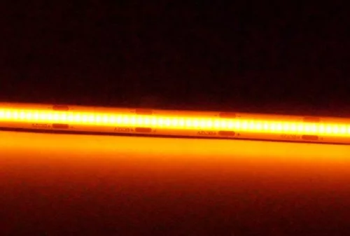 Borostyán COB LED szalag 12V 9W/m 480LED/m IP20