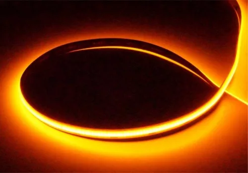 Borostyán COB LED szalag 12V 9W/m 480LED/m IP20