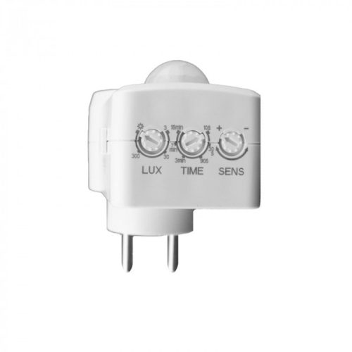 PIR szenzoros mozgásérzékelő aljzatba dugva – időzítő funkcióval