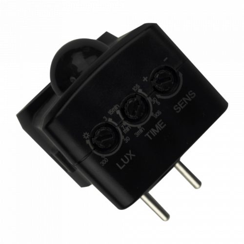 Konnektorba dugható mozgásérzékelő szenzor PIR 300W fekete-EcoLight