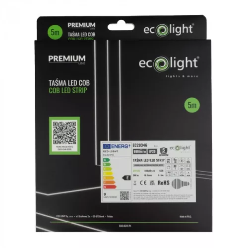 Prémium COB LED szalag tekercs 4000K természetes fehér színhőmérséklettel