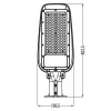 PRÉMIUM utcai LED lámpa 100W 13000lm 4000K 130lm/W 3 év garancia