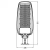 PRÉMIUM utcai LED lámpa 200W 26000lm 4000K 130lm/W 3 év garancia