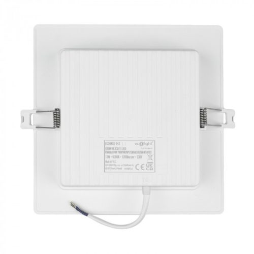 Beépíthető LED panel 12W 1200lm 4000K 170x170mm IP20 négyzet - Eco Light