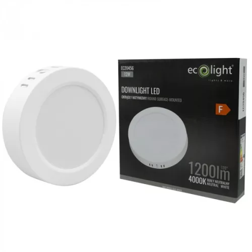 Felületre szerelhető LED panel Kör 12W 1200lm 4000K Ø170mm IP20-Eco Light