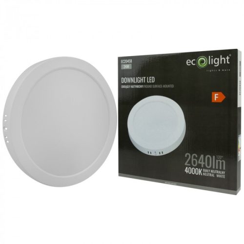 Felületre szerelhető LED panel Kör 24W 2640lm 4000K Ø295mm IP20-Eco Light