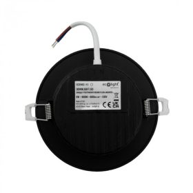  Beépíthető fekete kör LED panel 6W 660lm 4000K Ø120mm IP20 - Eco Light