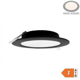   Beépíthető fekete kör LED panel 12W 1200lm 4000K Ø170mm IP20 - Eco Light