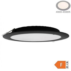   Beépíthető fekete kör LED panel 24W 2640lm 4000K Ø295mm IP20 - Eco Light