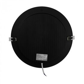   Beépíthető fekete kör LED panel 24W 2640lm 4000K Ø295mm IP20 - Eco Light