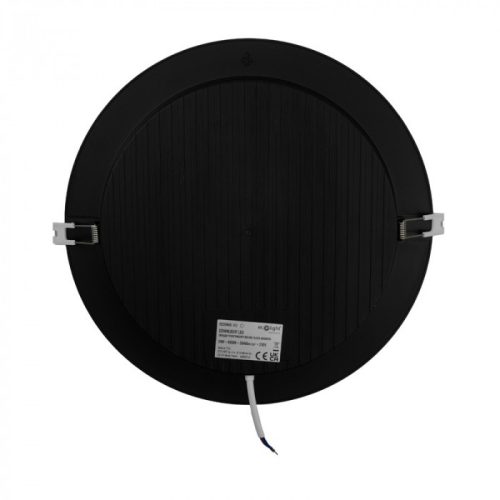 Beépíthető fekete kör LED panel 24W 2640lm 4000K Ø295mm IP20 - Eco Light