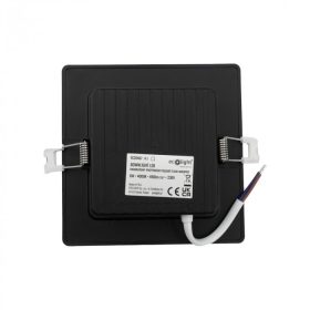   Beépíthető fekete LED panel 6W 660lm 4000K 120x120mm IP20 négyzet - Eco Light